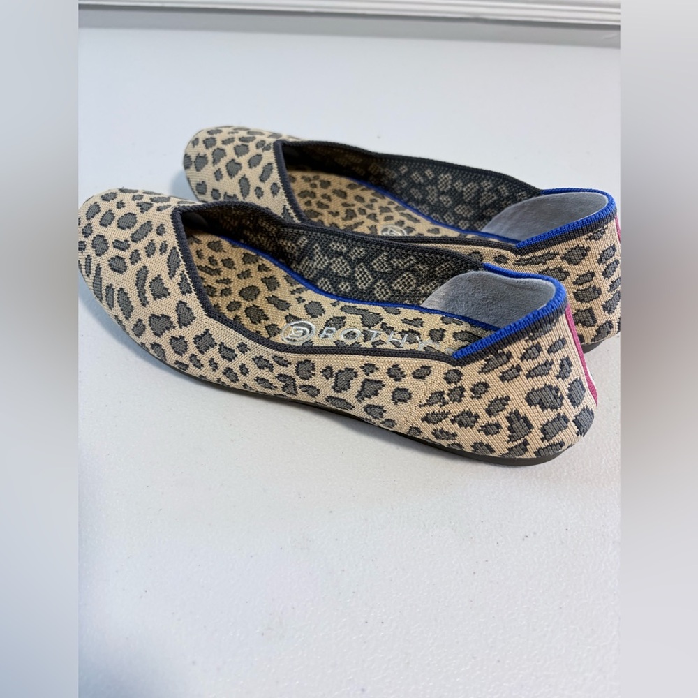 Rothy’s The Flat | Leopard Print Knit Flats | Size 7.5 - Picture 7 of 14